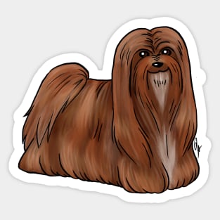 Dog - Lhasa Apso - Red Sticker